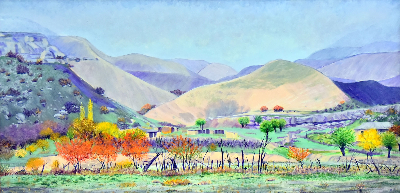 Žiwopisçiler suratlarynda baýramçylyk ruhuny wasp edýärler