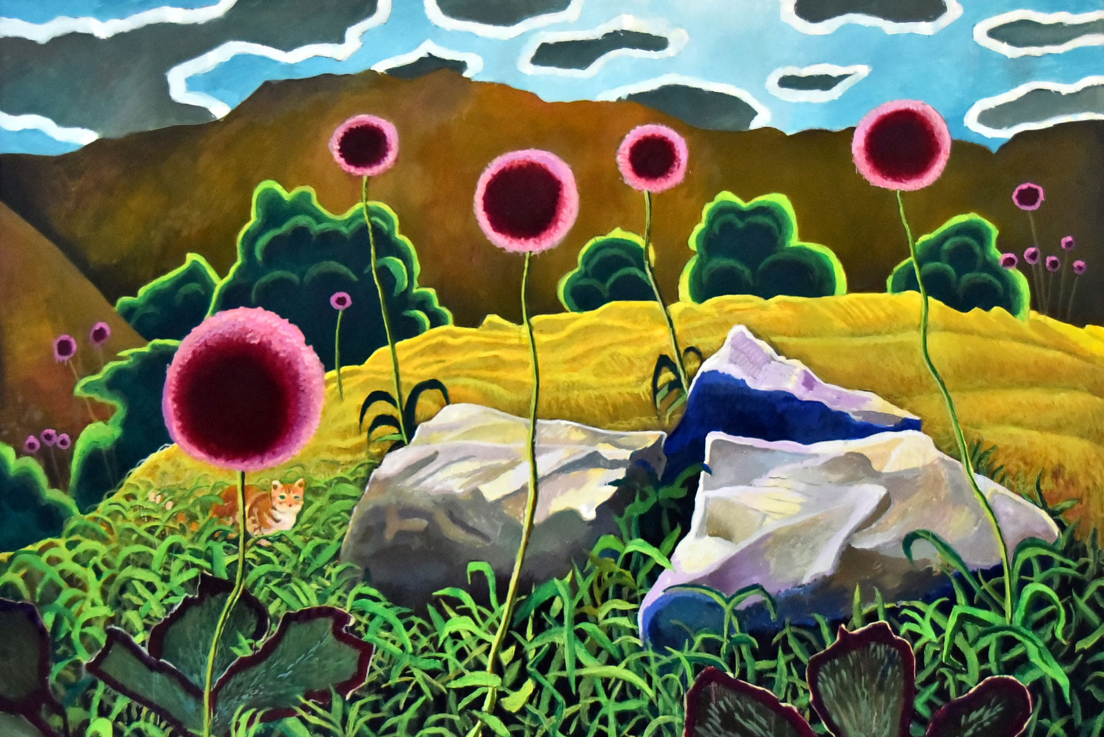 Žiwopisçiler suratlarynda baýramçylyk ruhuny wasp edýärler