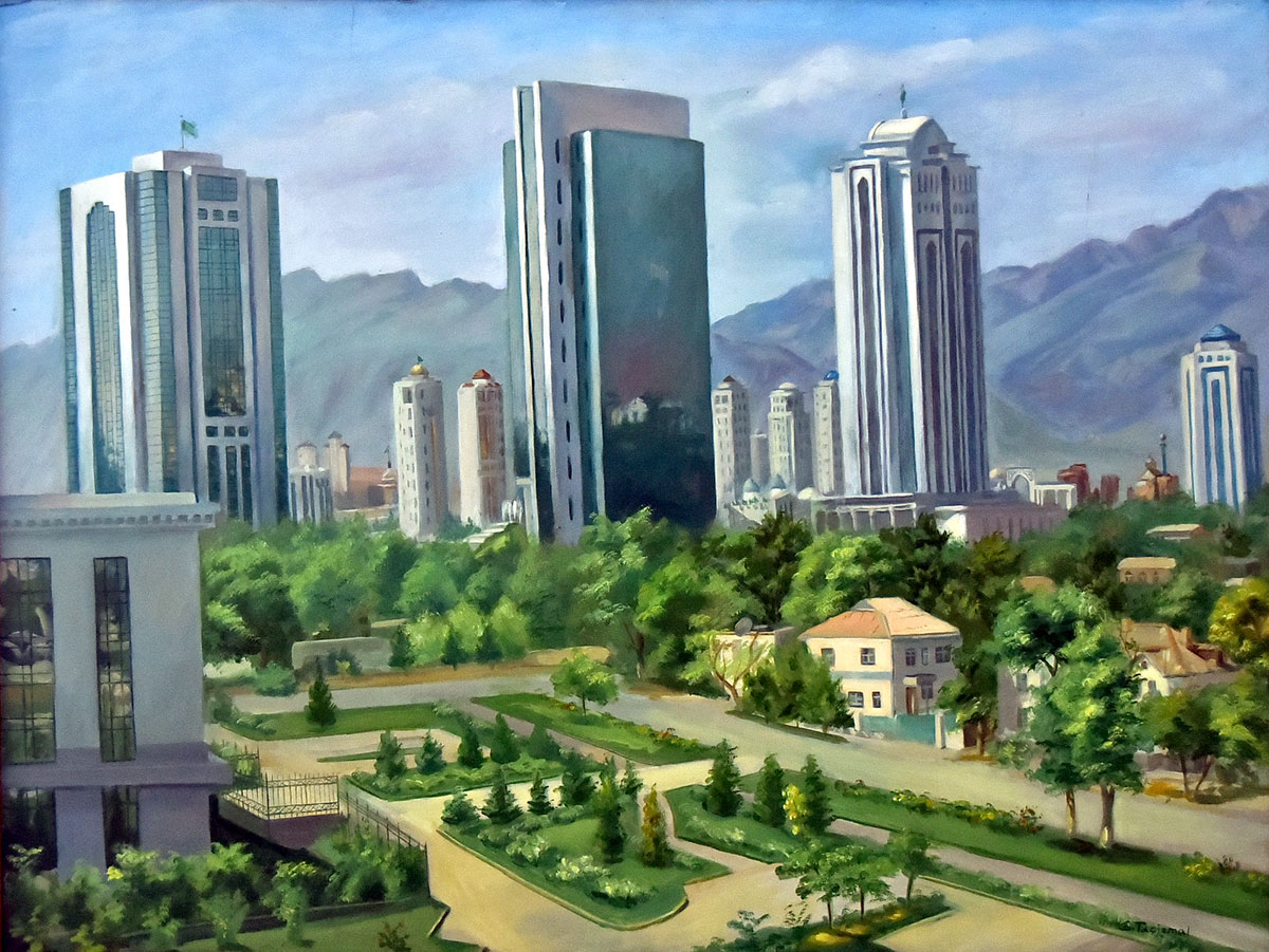 Türkmen paýtagtynyň žiwopis eserlerindäki waspy