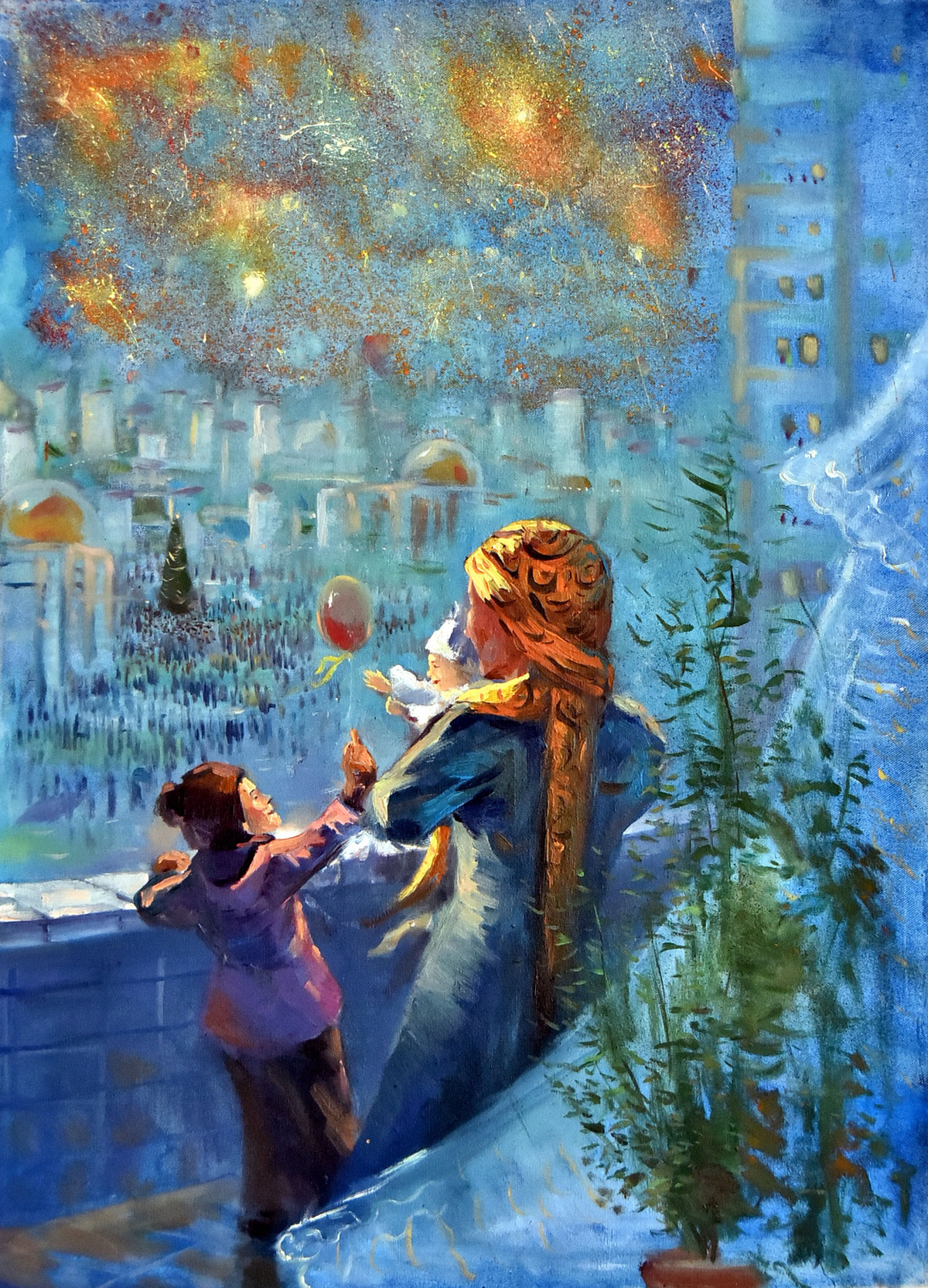 Türkmen paýtagtynyň žiwopis eserlerindäki waspy