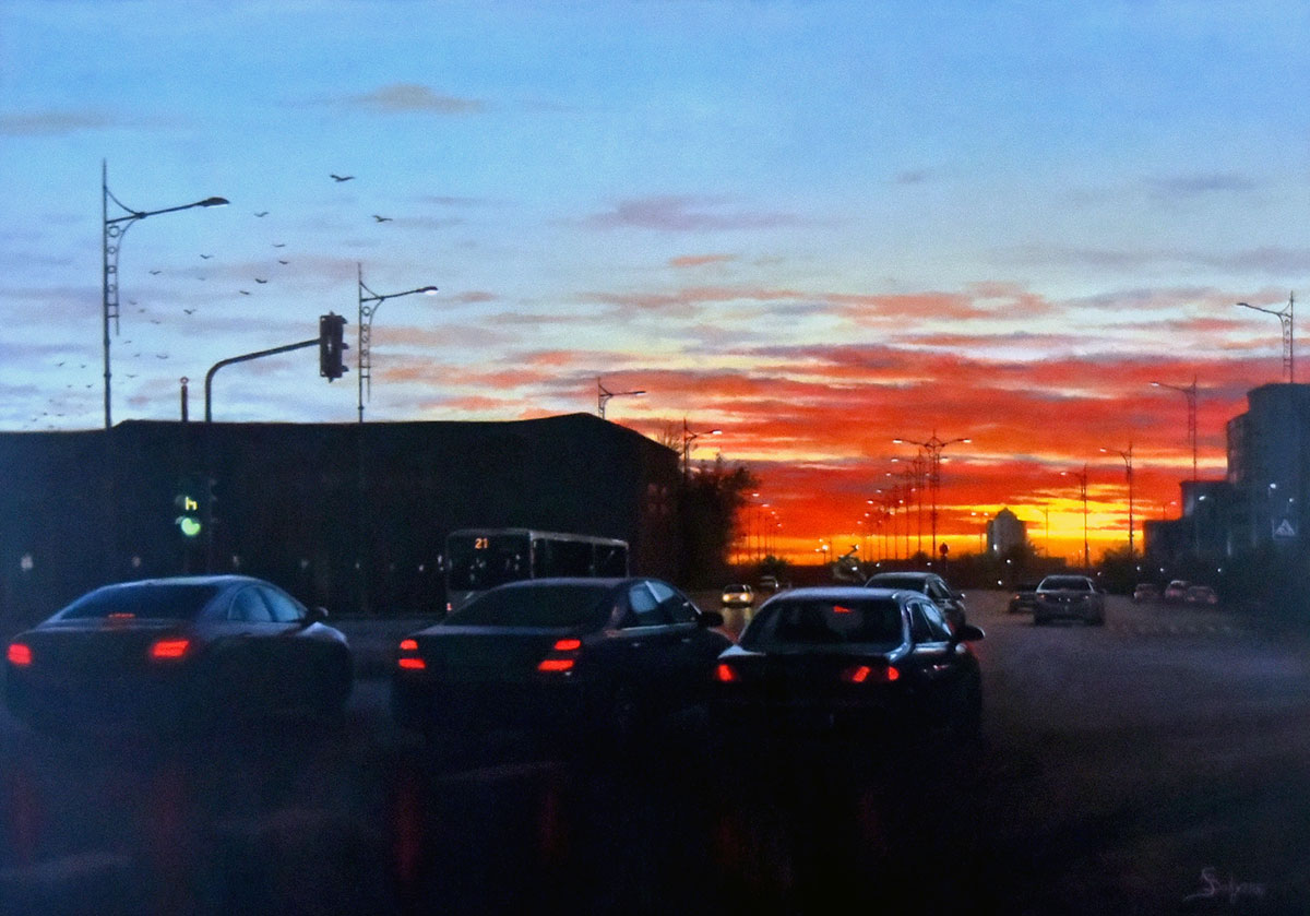 Türkmen paýtagtynyň žiwopis eserlerindäki waspy