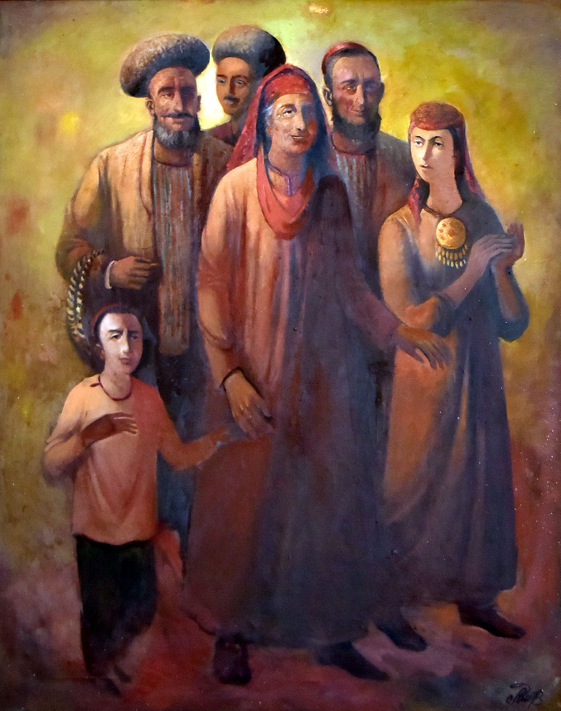 Şekillendiriş sungaty muzeýiniň  sergisinde ata-eneleriň waspy