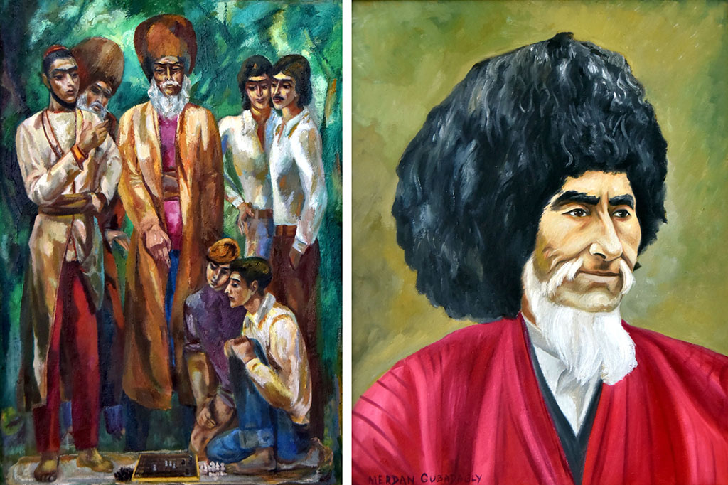 Şekillendiriş sungaty muzeýiniň  sergisinde ata-eneleriň waspy