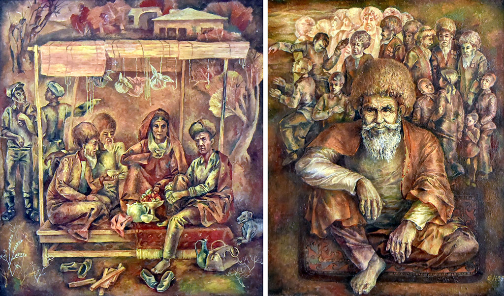 Şekillendiriş sungaty muzeýiniň  sergisinde ata-eneleriň waspy