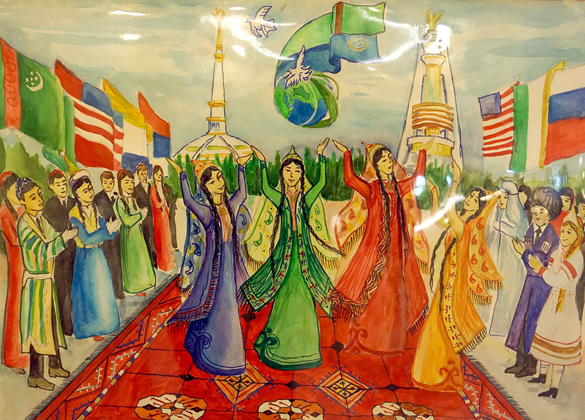 Ýaşajyk nakgaşlaryň baýramçylyga bagyşlanan işleriniň sergisi