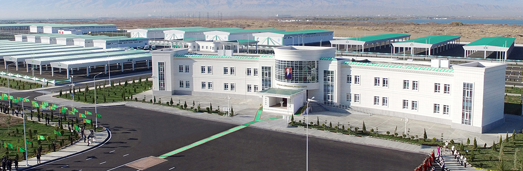 The President of Turkmenistan participates in the opening of logistic centre