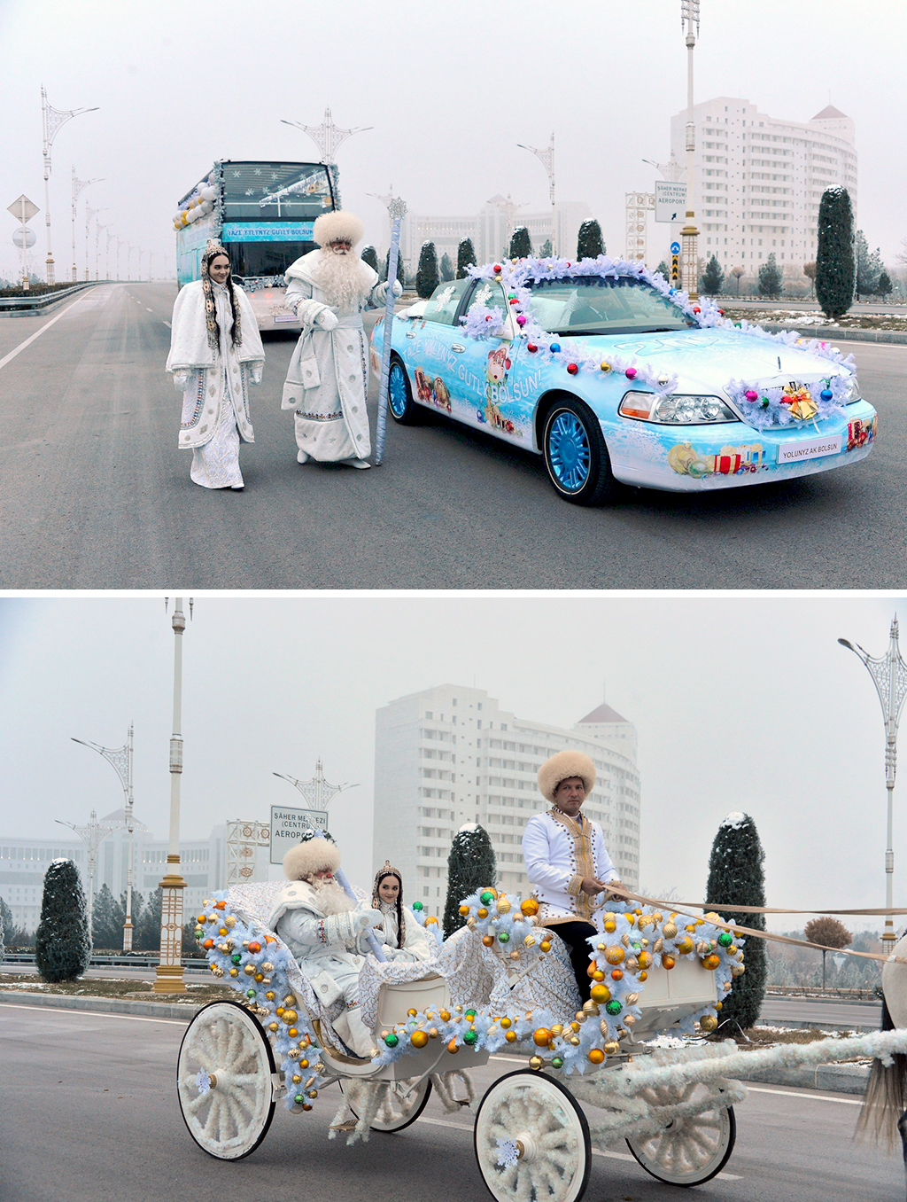 Засияли огнями новогодние елки Туркменистана 