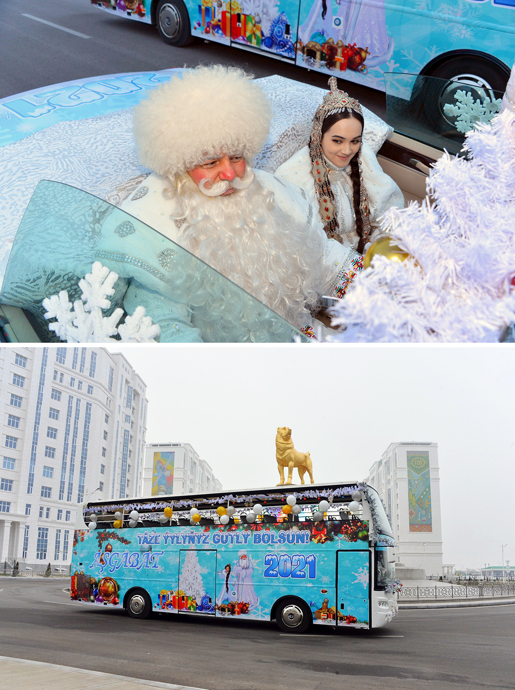 Türkmenistanyň baş Täze ýyl arçasynda yşyklar ýakyldy 