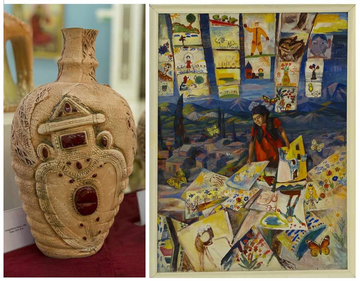 Sergide şekillendiriş sungaty eserleriniň ähli görnüşi görkezilýär